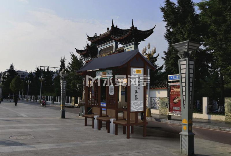 贵州毕节人民公园景观吸烟亭
