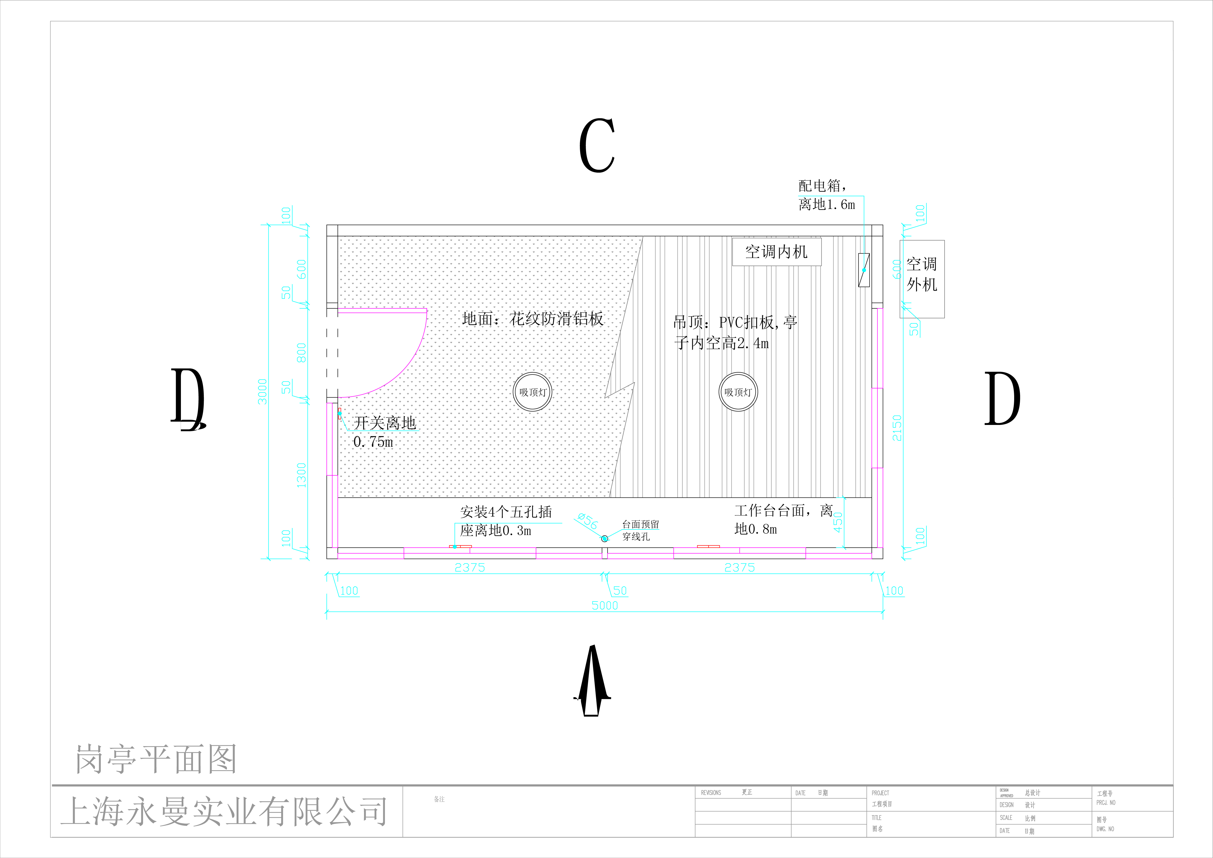 不锈钢岗亭5x3m高3